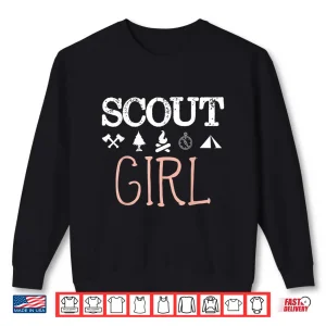Sweatshirt Scout Girl Scouting Troop Supporter Camping Scouting Girl Shirt