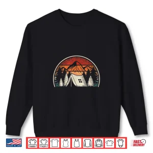 Sweatshirt Retro Camping Outdoor Mountain Nature Camper Hiking Shirt