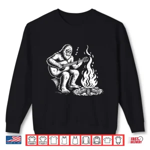 Sweatshirt Bigfoot Sasquatch Guitar Campfire Camping Men Women Kids Shirt
