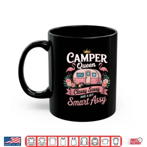 Mug Camper Queen Classy Sassy Smart Assy Camping Rv Gifts Women Shirt