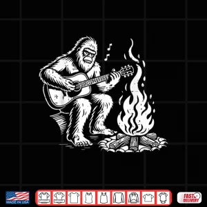 Design Bigfoot Sasquatch Guitar Campfire Camping Men Women Kids Shirt