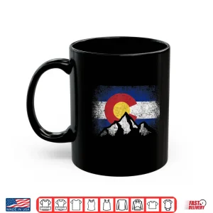 Mug Colorado Flag Mountain Ski Winter Gift Hiker Hiking Camping Shirt