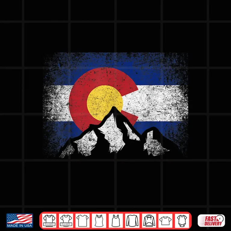 Design Colorado Flag Mountain Ski Winter Gift Hiker Hiking Camping Shirt