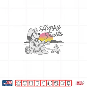 Design Disney Mickey Happy Trails Color Pop Sunset Camping Shirt