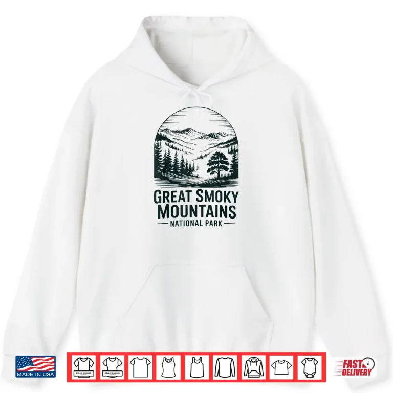 Great Smoky Mountains National Park Retro National Park Shirt 1 Hoodie Great Smoky Mountains National Park Retro National Park Shirt