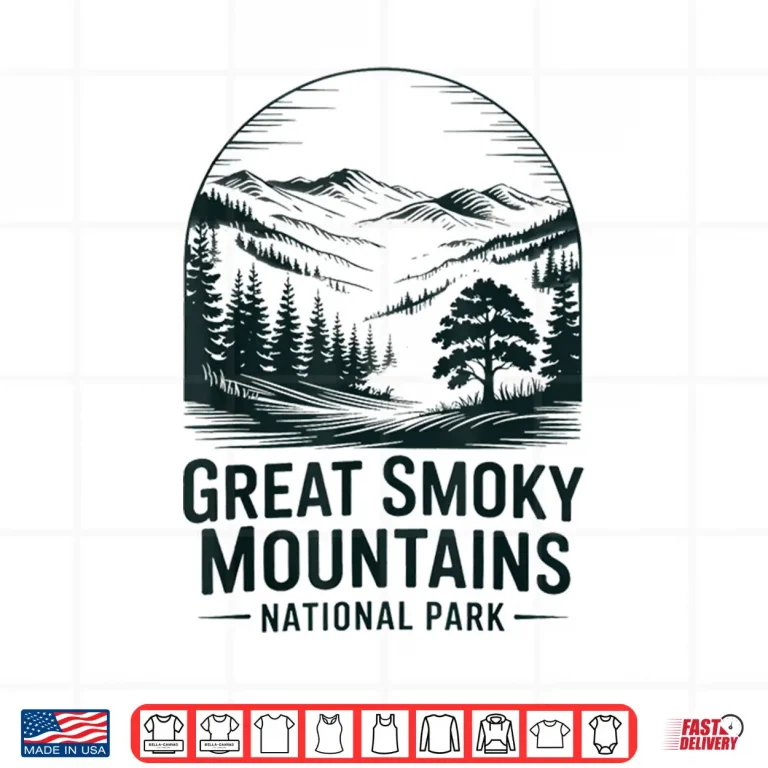 Great Smoky Mountains National Park Retro National Park Shirt 4 Design Great Smoky Mountains National Park Retro National Park Shirt