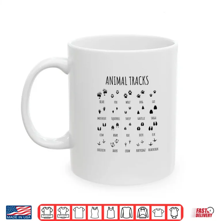 Kids Nature Explorer Shirt Animal Tracks Tee For Camping Hiking 3 Mug Kids Nature Explorer Shirt Animal Tracks Tee For Camping Hiking