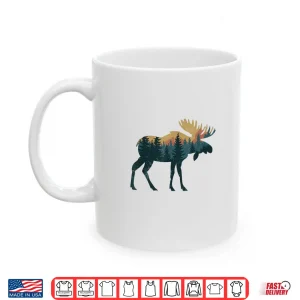 Mug Moose Hunting Hiking Outdoor Camping Forest Men Women Moose Shirt