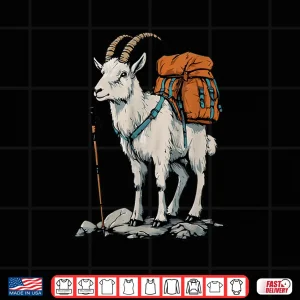 Design Mountain Goat Backpacker Camping Hiking Wilderness Funny Shirt