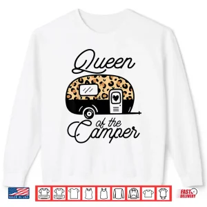 Sweatshirt Queen Of The Camper Leopard Women Camper Camping Traveler Shirt