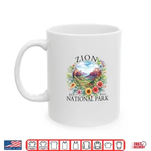 Mug Retro Floral Zion National Park Hiking Camping Outdoor Shirt