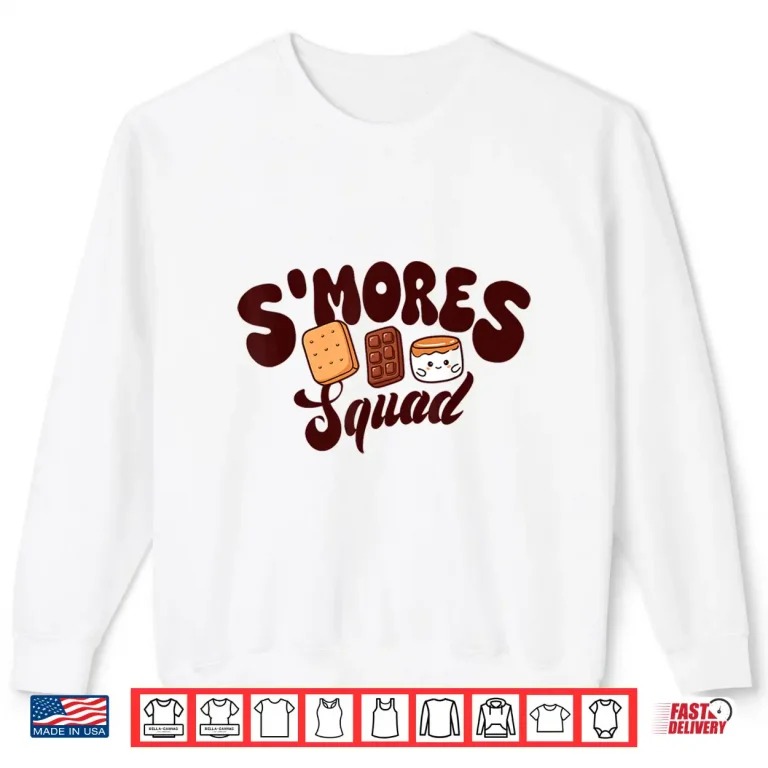 Sweatshirt SMores Squad Camping Campfire Chocolate Marshmallow SMore Shirt