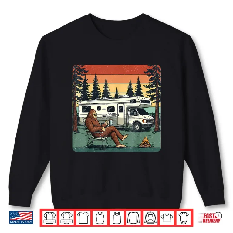 Vintage Camping Motorhome Rv Bigfoot Adventure Shirt 1 Sweatshirt Vintage Camping Motorhome Rv Bigfoot Adventure Shirt