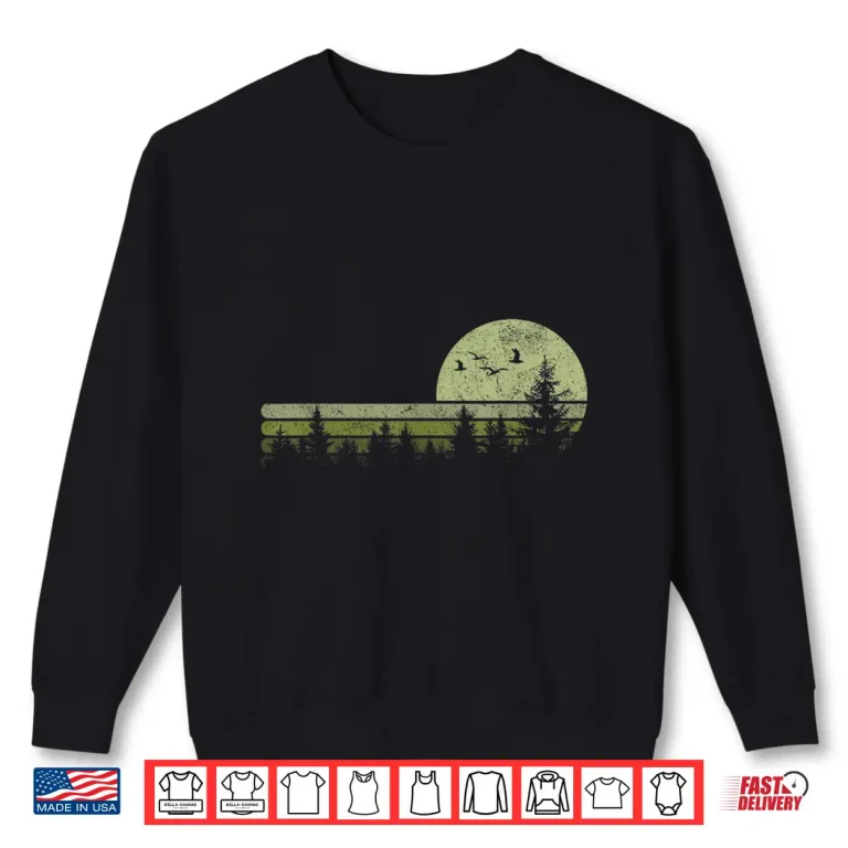 Sweatshirt Vintage Forest Nature Trees Wildlife Shirt
