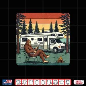 Design Vintage Camping Motorhome Rv Bigfoot Adventure Shirt