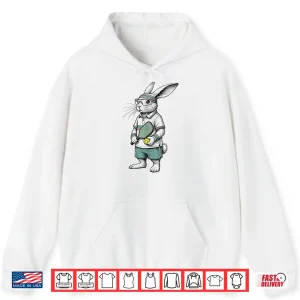 Hoodie Bunny Pickleball Player Easter Day For Boys Men Kids Shirt