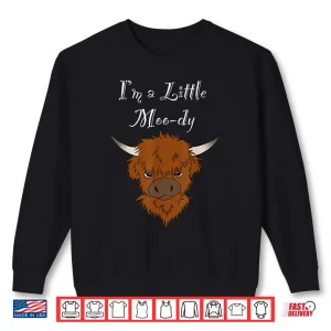 Sweatshirt Cute Moody Highland Cow Shirt