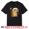 Shih Tzu Howling To The Moon Vintage 90S Funny Dog Graphic Shirt