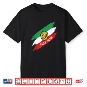 Free Iran Lion Flag Support Iranian Pride Shirt