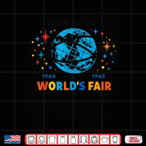 Design Vintage 1964 Worlds Fair Retro Travel Poster Old Schools Nyc Shirt