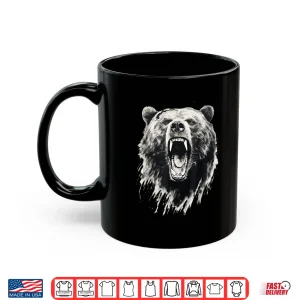 Mug Bear Vintage Angry Grizzly Bear Hiking Camping Camper Shirt