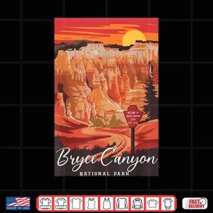 Design Bryce Canyon Us State Utah Vintage Camping National Park Shirt