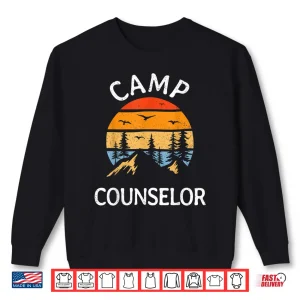 Sweatshirt Camp Counselor Retro Summer Director Camper Staff Camping Shirt