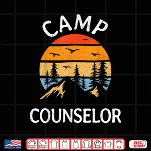 Design Camp Counselor Retro Summer Director Camper Staff Camping Shirt