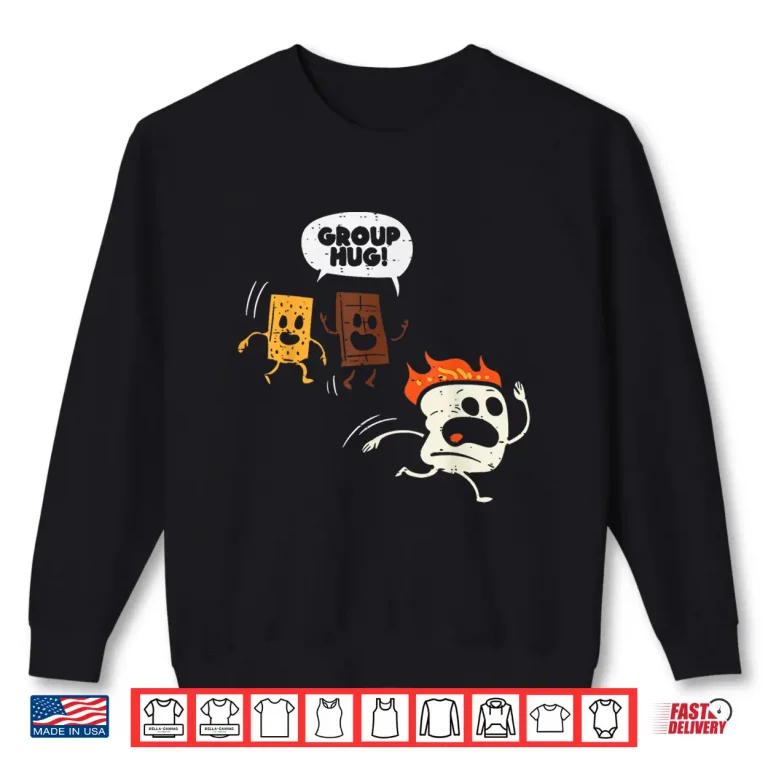 Sweatshirt Camping Group Hug Smores Funny Marshmallow Men Women Kids Shirt