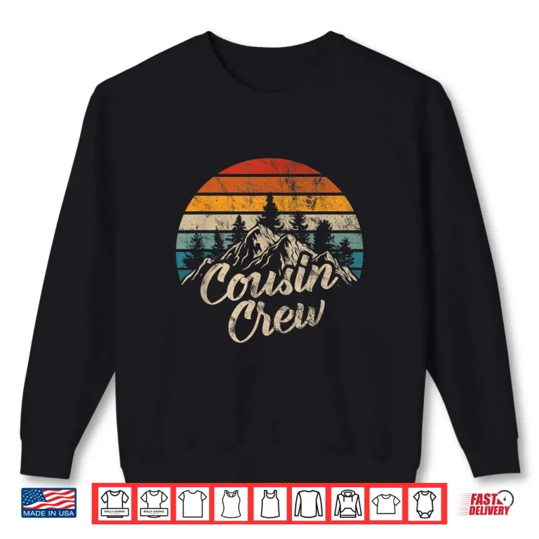 Sweatshirt Cousin Crew Camping Outdoor Sunset Summer Camp Shirt