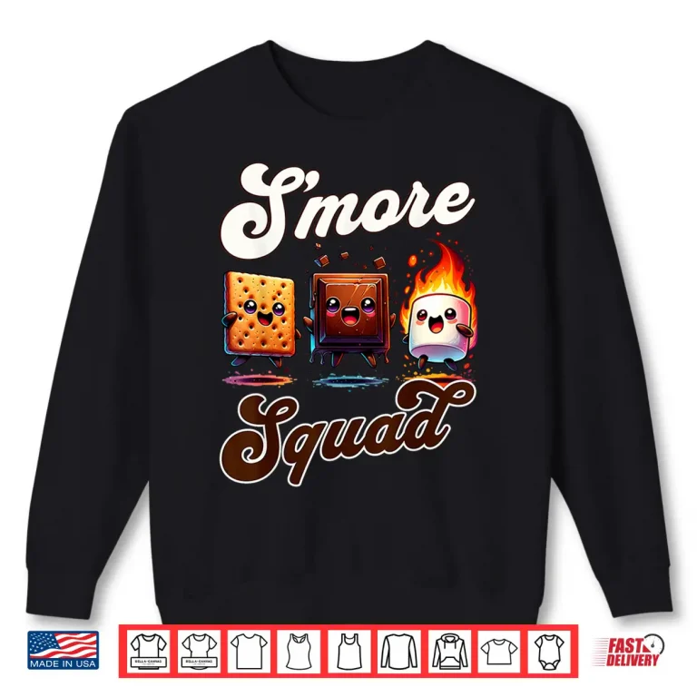 Sweatshirt Cute Outdoor Smore Squad Camping Family Matching Summer Shirt
