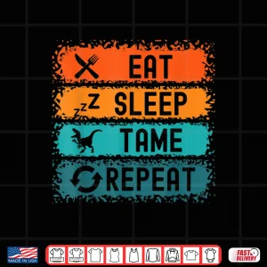 Design Eat Sleep Tame Repeat Gamer Dinosaur Trex Lover Shirt