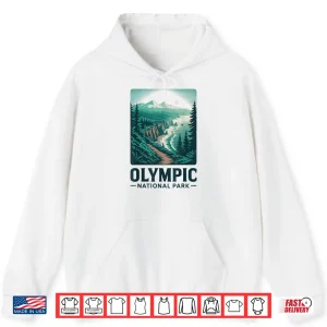 Hoodie Olympic National Park Retro Outdoor Camping Us National Park Shirt
