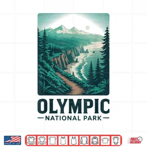 Design Olympic National Park Retro Outdoor Camping Us National Park Shirt