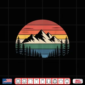 Design Outdoor Wildlife Nature Mountain Trees Vintage Landscape Shirt