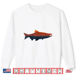 Sweatshirt Salmon Fishing Nature Outdoor Hiking Camping Fisherman Gift Shirt