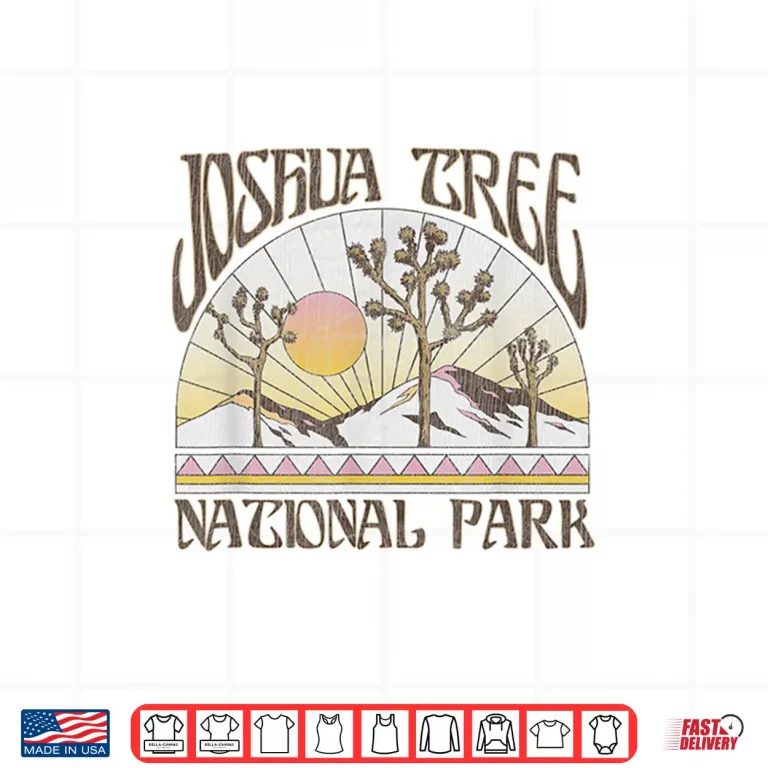 Design Vintage Joshua Tree National Park Retro Outdoor Camping Hike Shirt