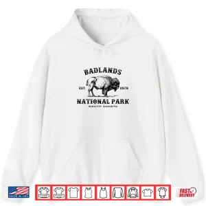 Hoodie Badlands National Park South Dakota American Bison Souvenir Shirt