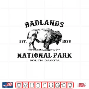 Design Badlands National Park South Dakota American Bison Souvenir Shirt