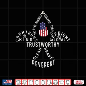 Design America Flag Scouting Law Shirt