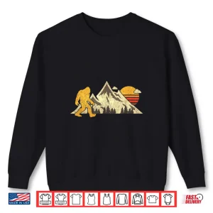 Sweatshirt Bigfoot Vintage Shirt Mountain Sun Sasquatch Camping Camper Shirt