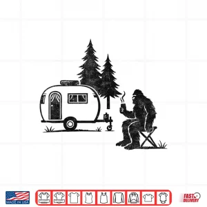 Design Camping Motorhome Rv Bigfoot Lover Adventure Nature Outdoor Shirt