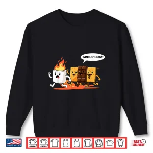 Sweatshirt Group Hug Marshmallow Smores Funny Camping Outdoor Shirt