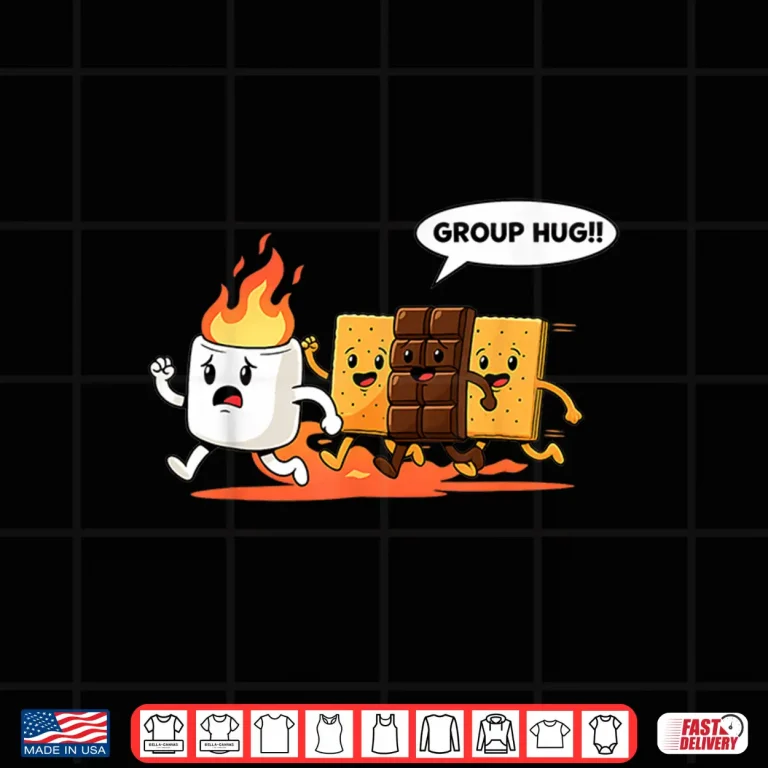 Design Group Hug Marshmallow Smores Funny Camping Outdoor Shirt