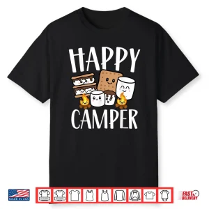 Kawaii Smore Happy Camper Camping Crew Trip Campfire Squad Shirt