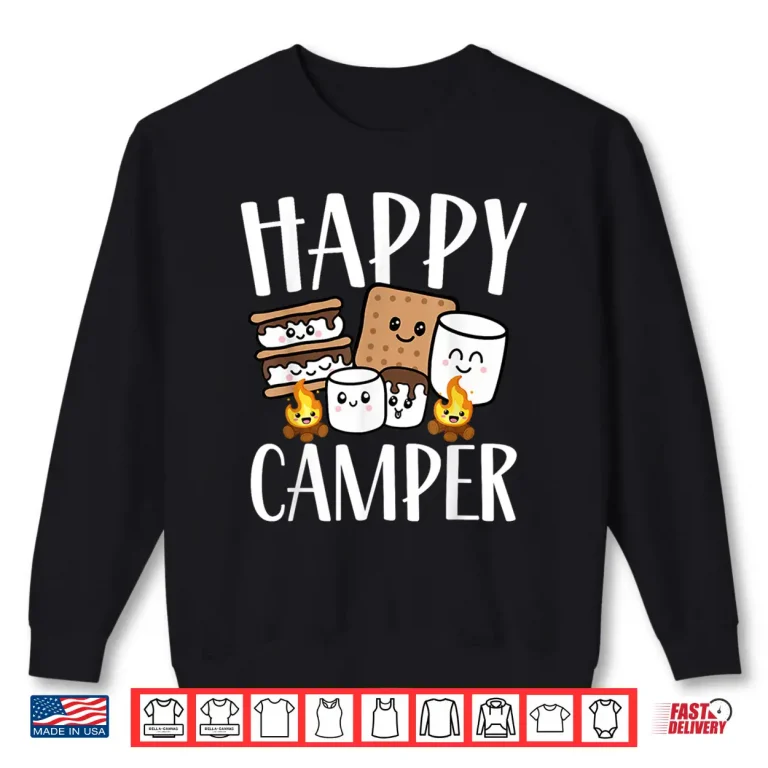 Sweatshirt Kawaii Smore Happy Camper Camping Crew Trip Campfire Squad Shirt