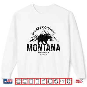 Sweatshirt Montana Vintage Grizzly Bear Camping Hiking Souvenir Gift Shirt