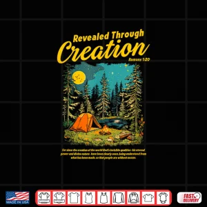 Design Through Creation Romans 1 20 Bible Verse Christian Camping Shirt