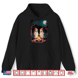 Hoodie Vintage Ghost Camping Campfire Gothic Halloween Men Women Shirt