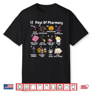12 Days Of Pharmacy Halloween Pharmacists Tech Spooky Season Shirt